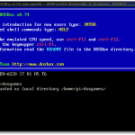 DOSBox gestartet unter Raspbian.